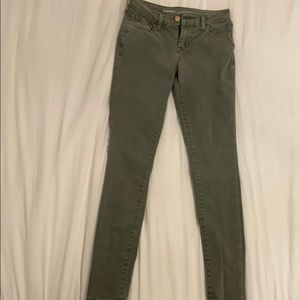 army green skinny jeans